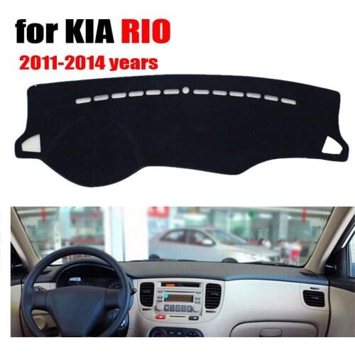 RKAC Car dashboard cover mat for KIA RIO 2011-2014 years Left hand drive dashmat pad dash covers auto dashboard stickers