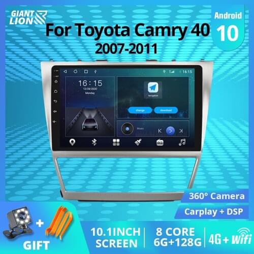 2DIN Android10.0 Car Radio For Toyota Camry 40 2007-2011 Stereo Receiver GPS Navigation Auto Radio DSP Car Multimedia Player IGO