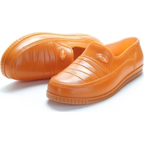 New rain boots mens short-tube plastic water boots, thick-soled low-cut ingot rubber shoes