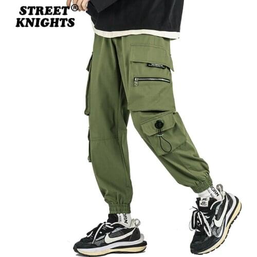 2021 New Jogger Men Cargo Pants Outdoor Tactical Military Pants Casual Loose Streetwear Hip Hop Multi-Pocket Fashion Trousers