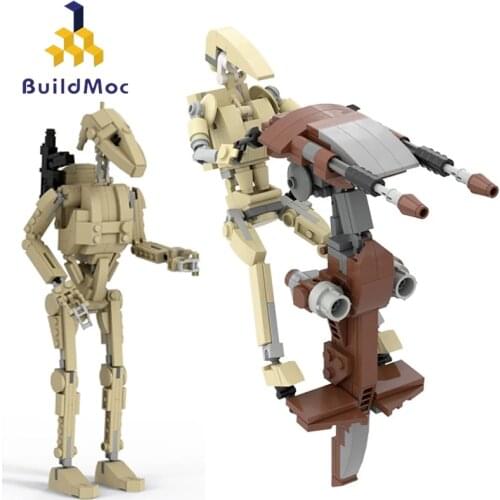 Buildmoc Space Wars Battle Droid STAP-Single Trooper Aerial Platform War Military Weapon Patrol Vehicles Building Blocks Toys