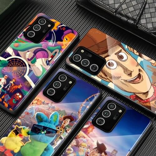 Tempered Glass Cover YToy Story Animation For Samsung Galaxy S21 S20 FE Ultra S8 S9 S10 S10e Lite Plus 5G Phone Case