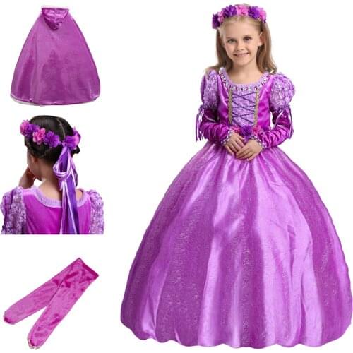 Kid Dress New Year Long Children Carnival Costumes Boutique Girls Christmas Outfits Set Long Sleeves Princess Cosplay for Girls