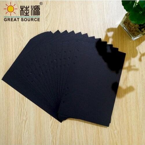 DIY Photo Leaf Board 300g Black Kraft White Card Photo Corner Stickers For 6 Ring Binder W14.5*21cm(5.709"*8.268") (240 sheets)