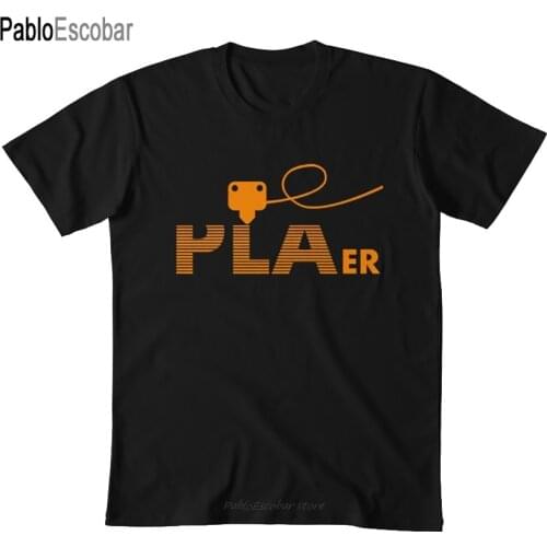 PLAer 3D Printer Enthusiast T shirt 3d printing pla plastic prop 3d shubuzhi men cotton tshirt summer brand top tees
