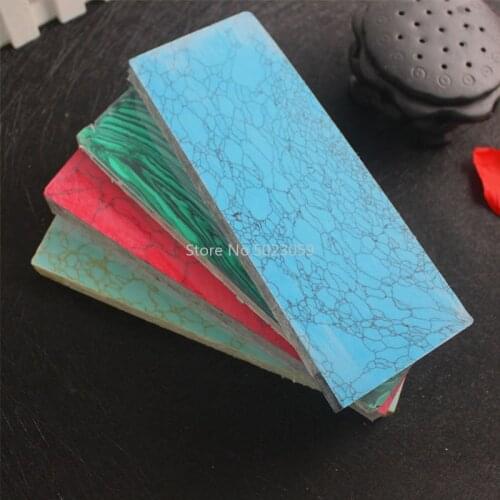 1pc Artificial Turquoise DIY knife handle material catapult resin Patch material outdoor hand grip pine stone decorative sheet