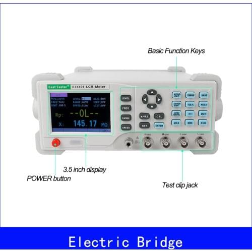 Electric Bridge Resistance Impedance Capacitance Inductance Measure Instrument Desktop Digital LCR Meter ET4401 ET4402 ET4410