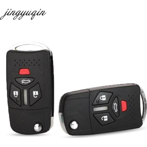 Jingyuqin 15pcs Modified Folding Remote Flip Key Shell 3/4 Buttons For Mitsubishi Galant Eclipse Lancer