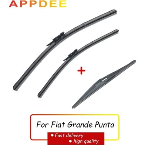 APPDEE Wiper Front Rear Wiper Blades Set For Fiat Grande Punto 2005-2011 Windshield For FIAT Punto Evo 2009-2013 26"+15"+12"