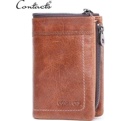 Wallet Mens Leather Cowhide Mens Wallet Retro Crazy Horse Cowhide Mens Wallet Card Holder Money Bag