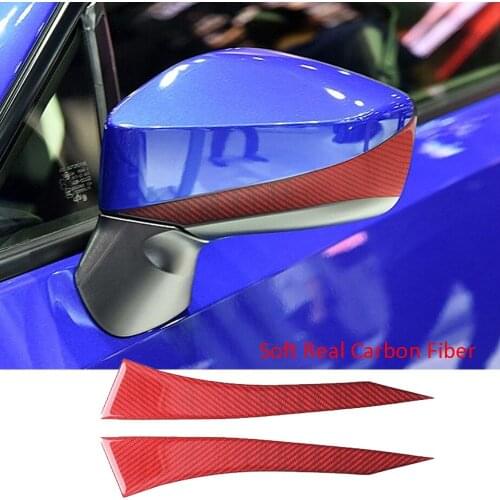 Red Carbon Fiber Side Rearview Mirror Cover Fit For Subaru BRZ Toyota 86 2013-2020