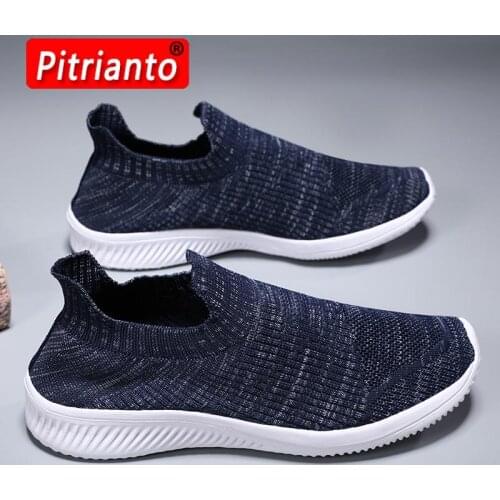 Summer Mesh Men Casual Shoes Breathable Slip on Mens Loafers Lightweight Sneakers Men Non-slip Walking Shoes Zapatillas Hombre