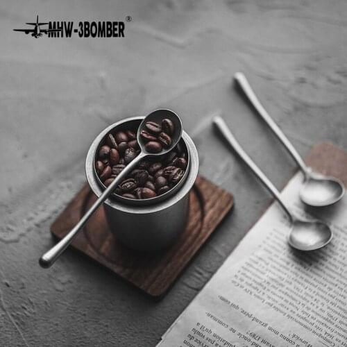 MHW-3BOMBER Coffee Spoon Stirring Stick Stainless Steel Accessories Barista Tools Reusable Breville Drip Coffee Milk Frothing