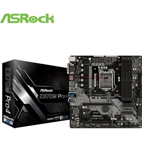ASROCK Z370M PRO4 Eighth generation motherboard LGA 1151 Micro ATX DDR4 64GB support i7-8100 8600K