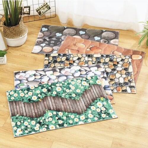 Lovely Bathroom Carpet Anti-slip Bath Rug Outdoor Shower Room Water Sucking Bedroom Floor Mat Toilet Door Mat Y81
