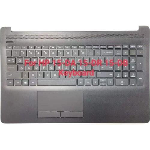 New original US Keyboard+Touch Pad Palmrest Upper Cover For HP Pavilion15-DA 15-DB 15-DR 250 255 Bottom Case L20387-001