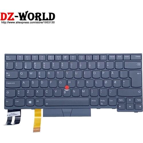 New Original Gray NO Norwegian Backlit Keyboard for Lenovo Thinkpad T14 P14S Gen1 Gen2 Laptop 5N21B08394 5N21B08357