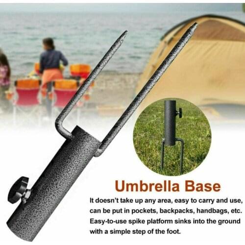 Umbrella Ground Spike Parasol Stand Holder Metal Outdoor Stand Ground Insert Plug Garden Supplies Accessories