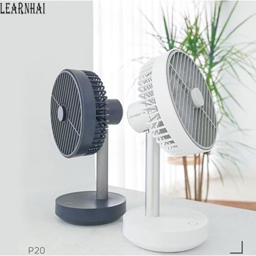 LEARNHAI P20S USB Charger Portable Battery Operated Electric Fan Air Conditioner Cooler Fan Summer Desk Table Cooling Rotate Fan