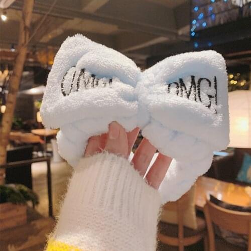 2019 New Hairbands For Women Girls Headbands Coral Fleece Wash Face Bow Headwear Hair Bands Turban Hair Accessories