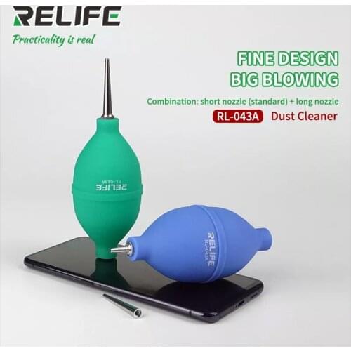RELIFE RL-043A 2 In 1 Phone Repair Dust Cleaner Air Blower Ball Cleaning Pen for PCB PC Keyboard Camera Lens Dust Removing