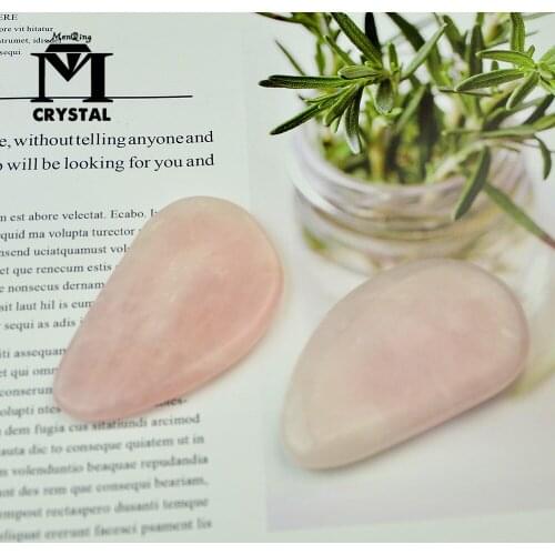 Pink Crystal Gouache Scraper Face Massager Natural Gua Sha Stone Facial Eye SPA Acupuncture Scraping Crystal Massage Tool