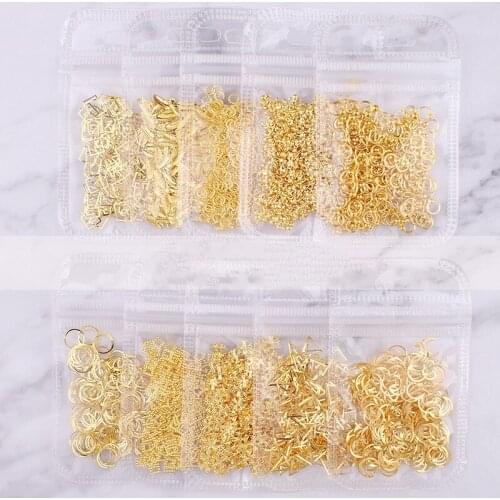 1 bag 200-500pcs Gold Sliver Raindrop Line Nail Studs Nail Parts Decoration Star Circle Moon Nail Art Nail Salon