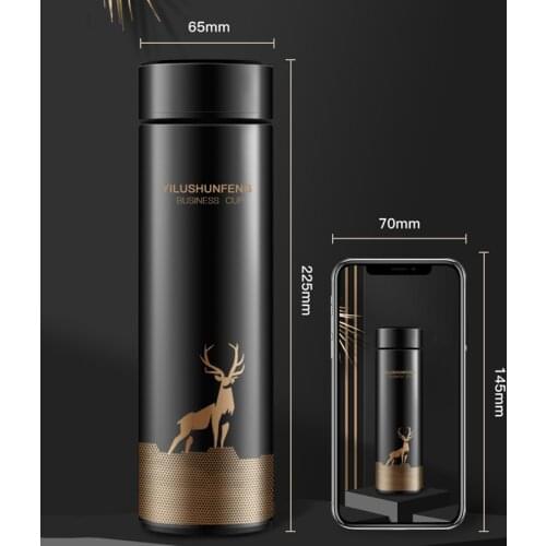 Smart Stainless Steel Outdoor Thermos Temperature Display Smart Water Bottle Thermos Christmas Gift Durable Airless Bottle