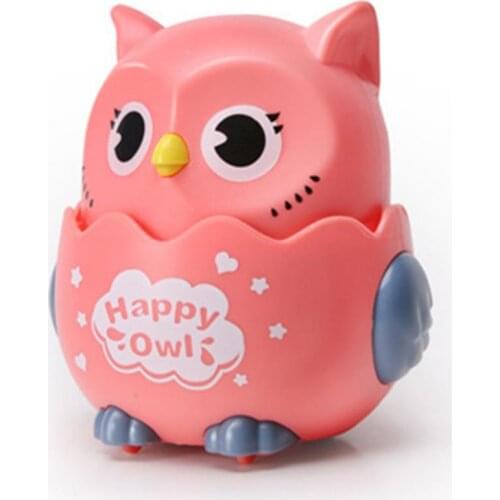 Cute Owl Shape with 360 Degree Rotating Head Pulling Pushing Toys Kids Gift