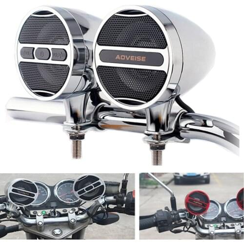 Bluetooth Waterproof Moto MP3 Player Amplifier Loudspeake 12V Music Player FM Radio Frosted/Plating Stereo Motorcycle Speaker
