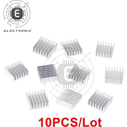 10PCS/Lot High Quality Aluminum Computer Cooler Radiator Heat Sink Memory Chip IC New 14x14x6mm For Various Pi Heat Dissipation