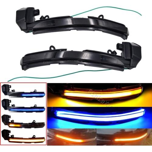 2Pcs Dynamic Turn Signal LED Side Mirror Indicator Blinker Sequential Light For Jaguar XE XF XJ F-TYPE XK XKR I-PACE X250 X260