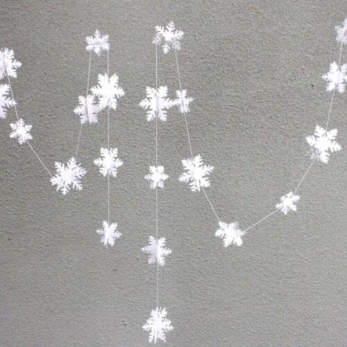3M White Paper 3D Snowflake Pendant Garland Christmas Hanging Decoration