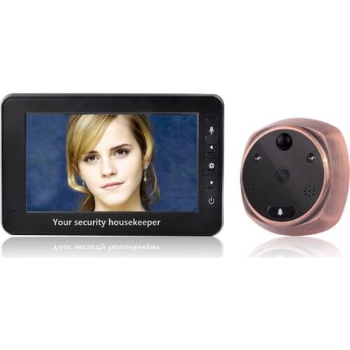 4.3" TFT LCD Screen Digital Intercom Peephole Door Viewer Camera PIR Motion Detection Doorbell 160 Degree Wide Angle IR Night