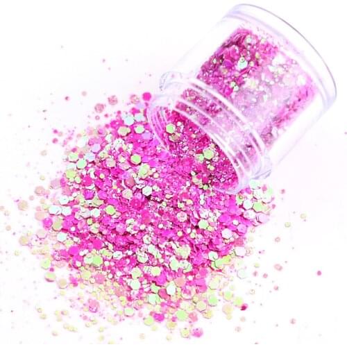 50g/Pack Colorful Nail Art Glitter Sequins Powder Hexagon Sparkly Golden Mermaid Holographic Paillette Nail Chunky Flakes Te#028