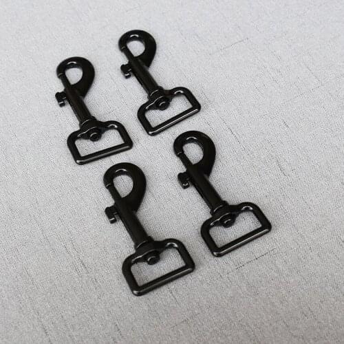 50 Pieces 25mm Black sale by bulk Metal Retaining ring Carabiner Clip Swivel Trigger Dog Buckle Key Hooks DIY Craft Lobster