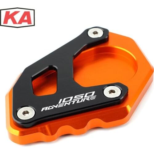 For KTM Adventure 1050 Adv 2015 Motorcycle Accessories CNC Kickstand Foot Side Stand Extension Pad Support Plate