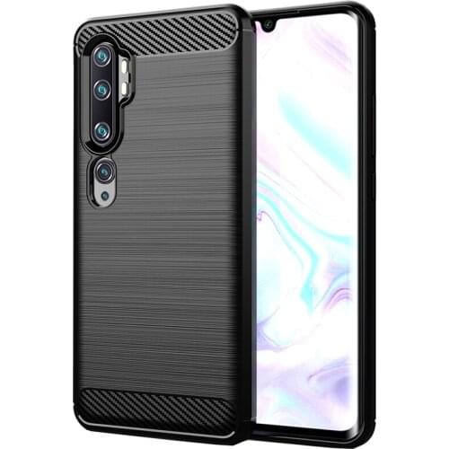 Shock Absorption Cover Soft TPU Anti Scratch Carbon Fiber Back Case for Xiaomi Mi Note 10/Mi Note 10 Pro /Mi CC9 Pro