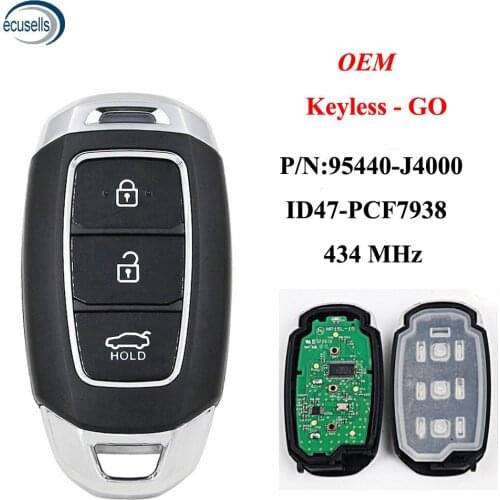 OEM Keyless-Go Remote Key For Hyundai ELANTRA new 2017 434Mhz ID47 Chip PCF7938 PN: 95440-J4000