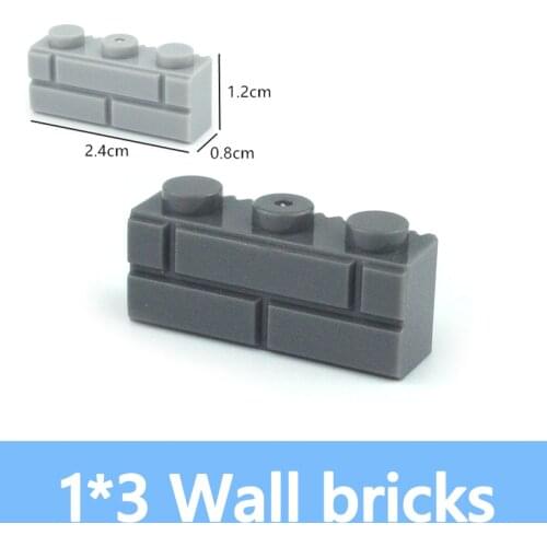 DIY Building Blocks 100PCS Thick wall Figures Bricks 1x3 Dots Educational Creative Size Compatible With Brand Toys for Children