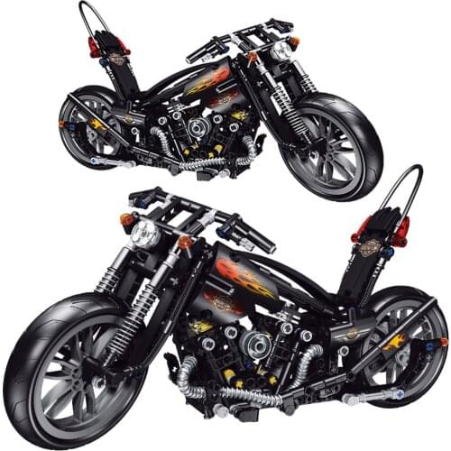 City High-tech Motorcycle Blocks Building DIY Model Racer Bricks Toys City Speed Racing Motocross Bricks Kids Christmas Gifts