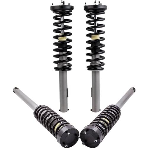 Front Rear Air Springs to Coil Springs Conversion Shock Suspension Kit for Mercedes S500 W220 2000 2001 2002 2003 2004 20052006
