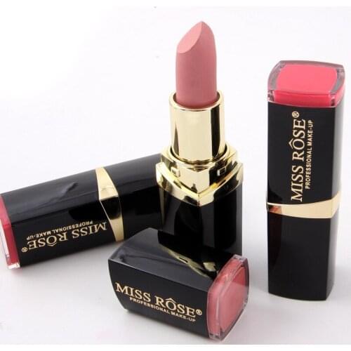 Miss Rose brand batom 18color Nude Matte lipstick Matte Velvet Lipstick Beauty Red Lips batom Cosmetic long-lasting makeup