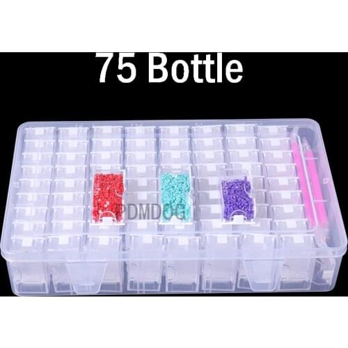 Multifunctional 75 Bottle Storage Box Jewelry Storage Box Jewelry Tool Storage Box Diamond Painting Accessories Storage Pill Box