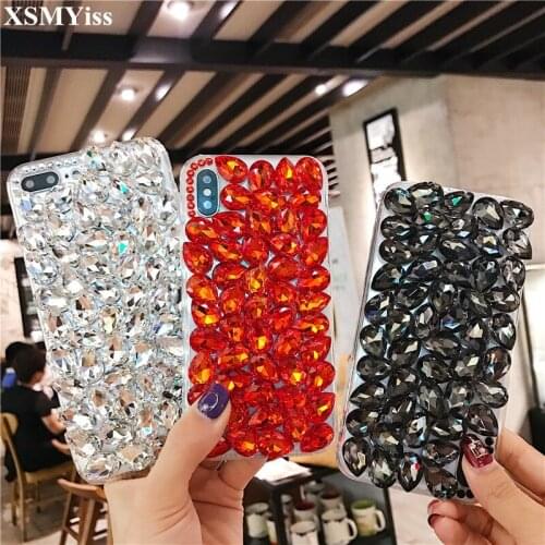 Cute 3D Bling Crystal Diamonds Rhinestone soft Back Case Cover for iphone 11 Pro MAX X XS MAX XR 5S 6S 7 8 PLUS phone case Coque