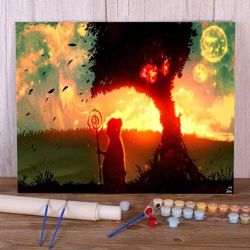 Scenery New Day Coloring By Numbers Painting Set Acrylic Paints 40*50 Painting On Canvas Handmade Adults Wall Art Handiwork