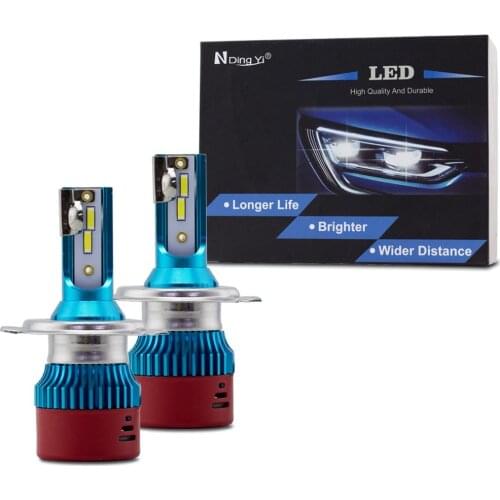 NDINGYI 1 Set Mini LED Headlight Car Light Bulb 1860 Chip H1 H4 H7 H11 LED 9005 9006 9012 Hb3 Hb4 For BMW F30 E90, For Golf 7