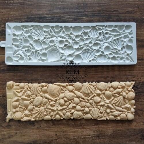 2018 new conch shell silicone mould DIY cake edge decoration tool Sugar Shells Mould