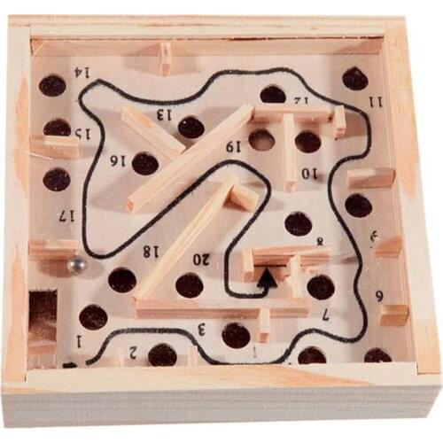 New Arrivals Wood Labyrinth Puzzle Balance Board Bead Maze Game Small Hand held Skill Toy Birthday Xmas Gift for Children Kids