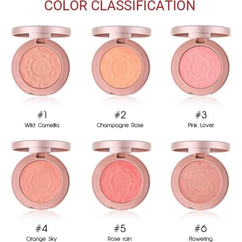 OTWOO Pearlescent Single Color Blusher Face Contour Highlight Powder Cosmetic Long Lasting poudre visage maquillage setting